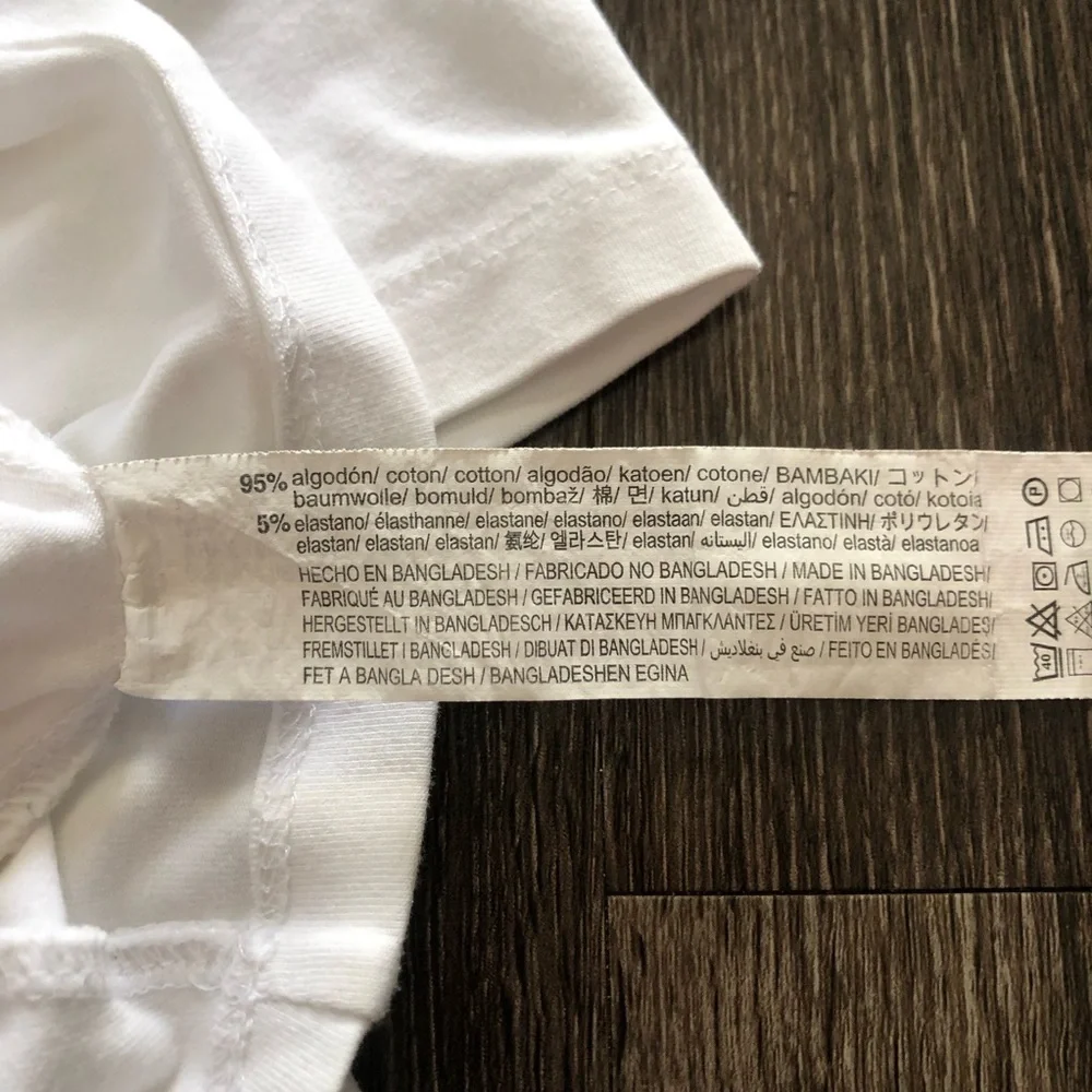 Zara White Cotton Blend Crop Baby Tee Crop Top XS